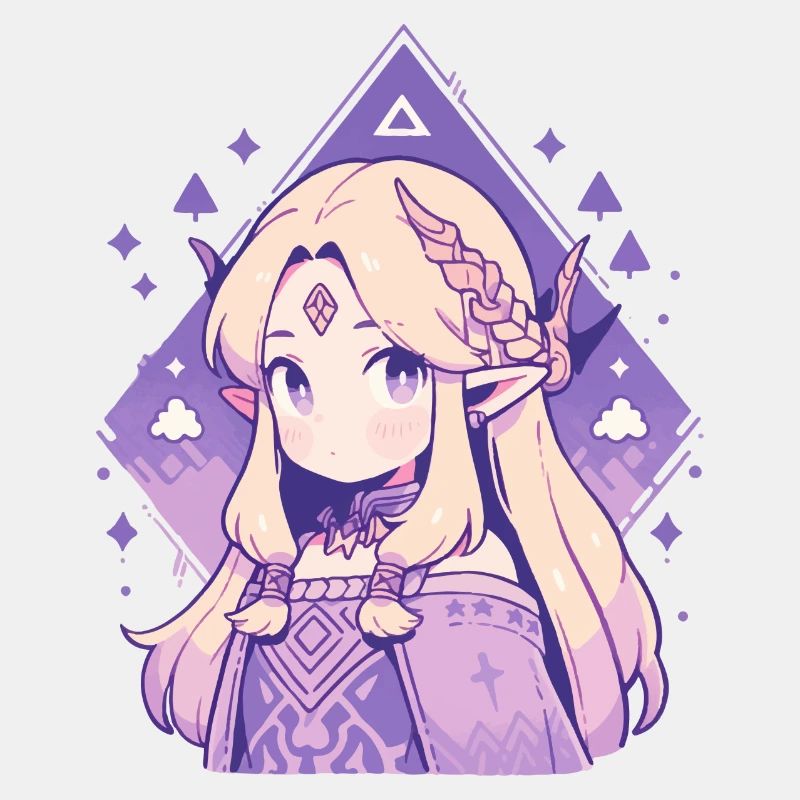 Princesse Chibi mignonne - Conception de conte de fées mignon