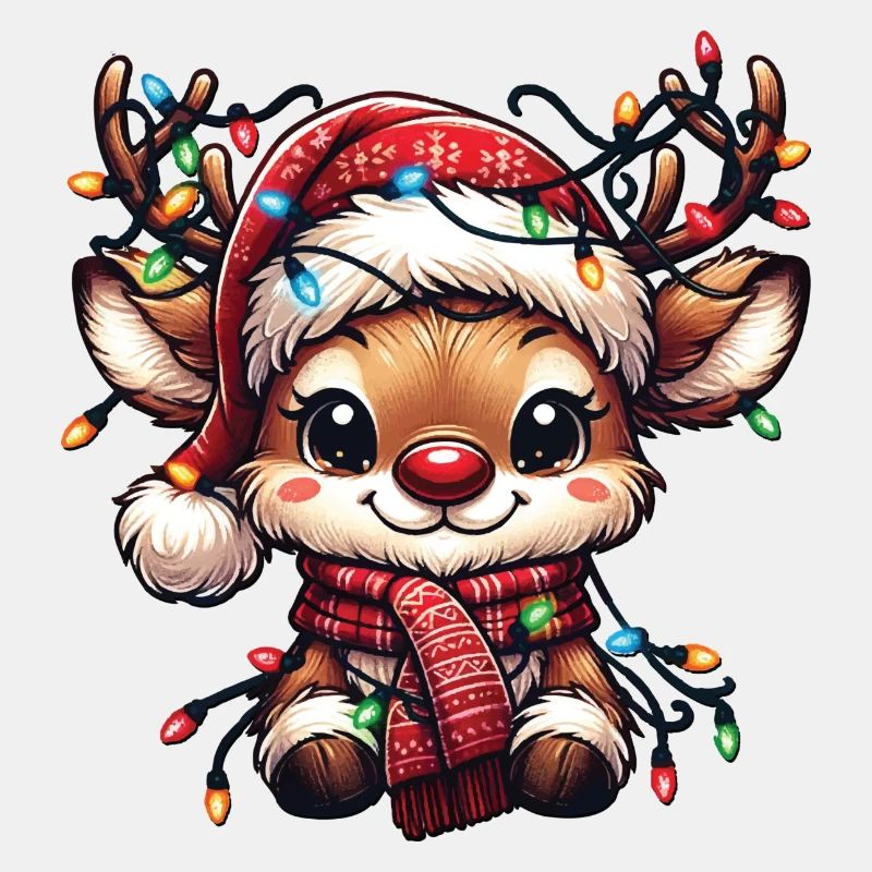 "Festive Fawn Lights"