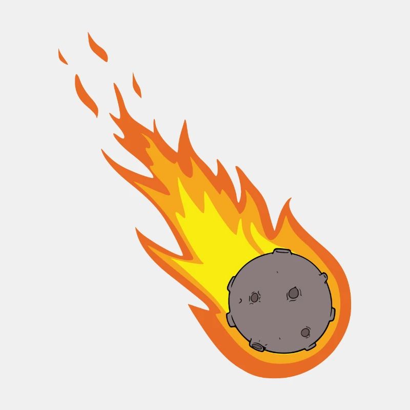Flaming Meteor Comet Space