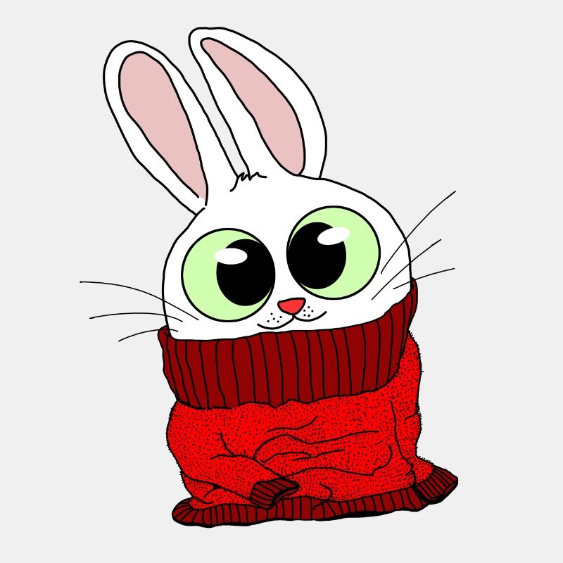 Fluffy bunny in fluffy pullover Tshirt