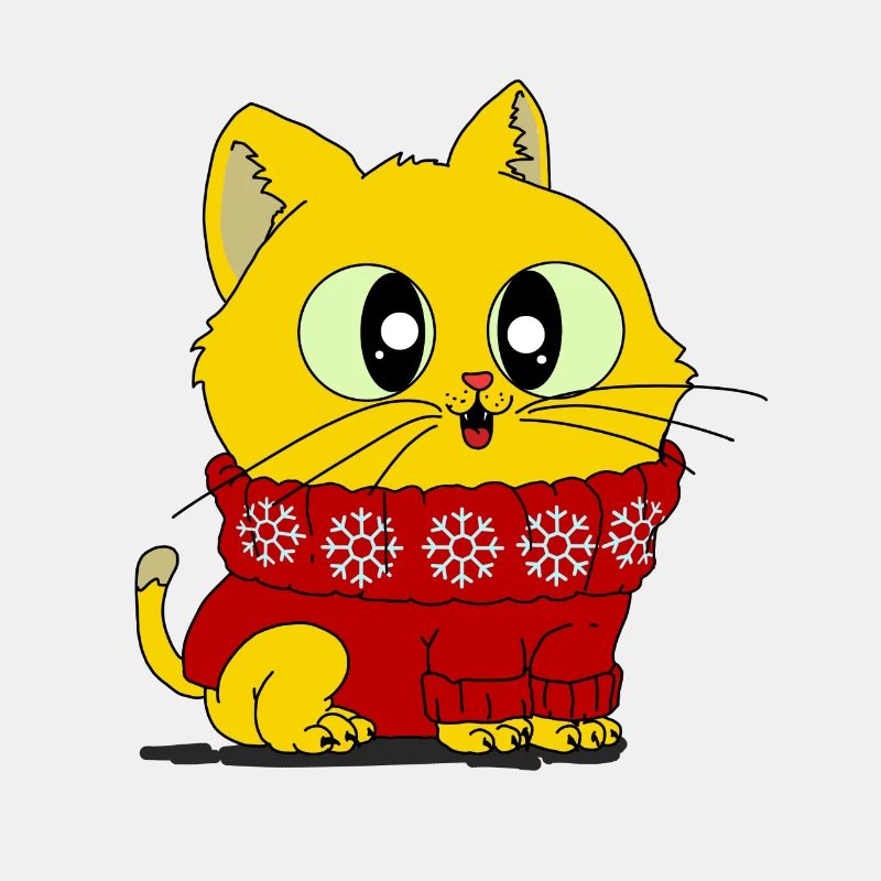 Flauschiges Kätzchen in flauschigen Pullover Shirt