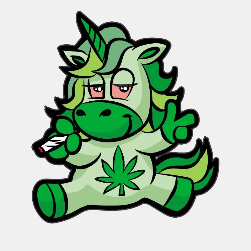 Kiffendes Einhorn Weed Kiffer 420