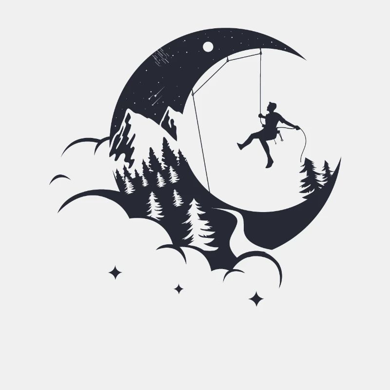Klettern Felsklettern Mond