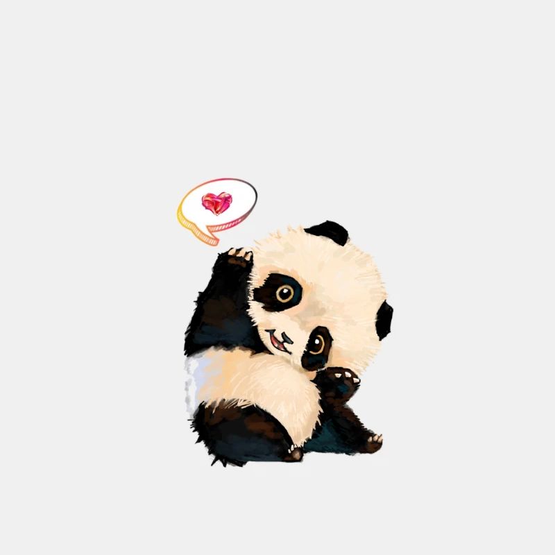 Bébé panda mignon