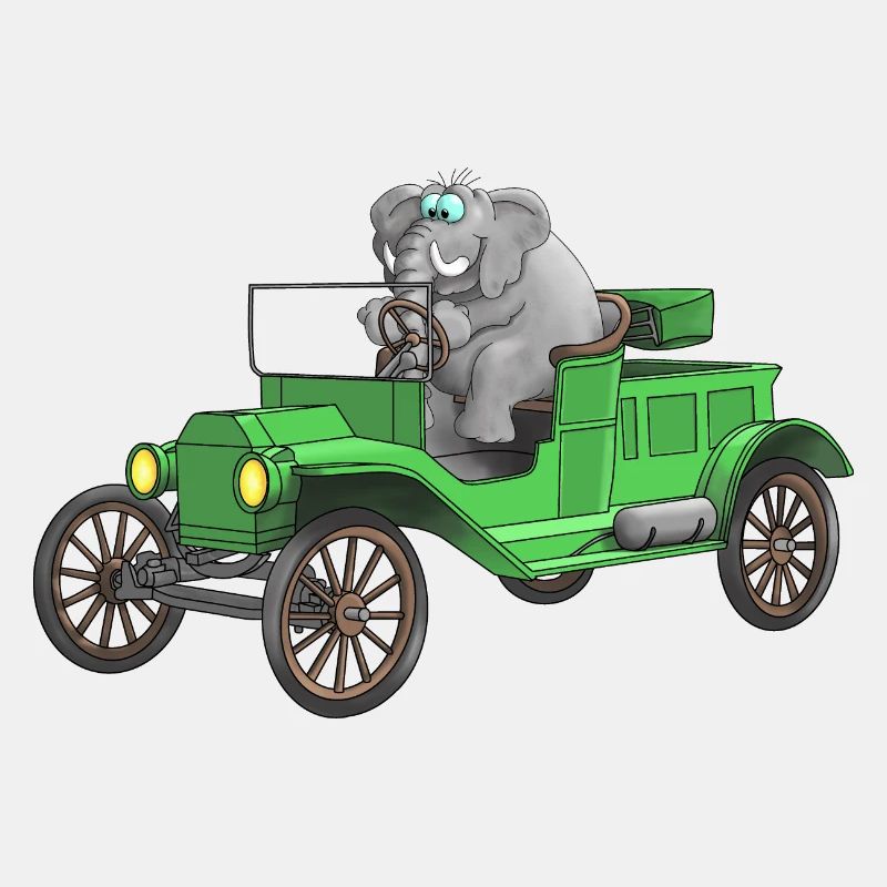 Oldtimer Cartoon lustig