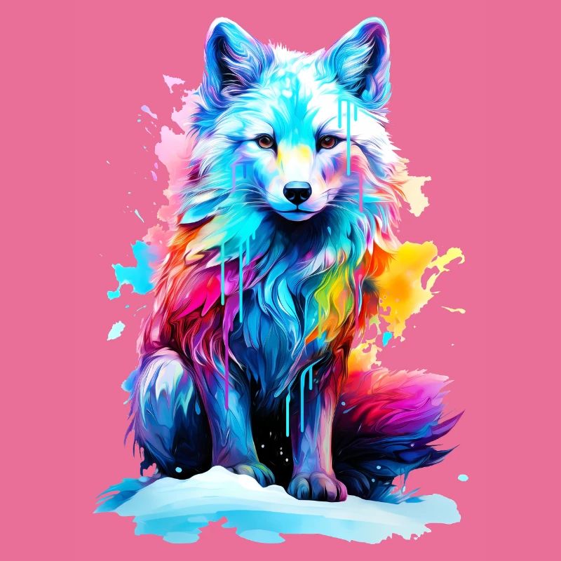 Bemalter Polarfuchs