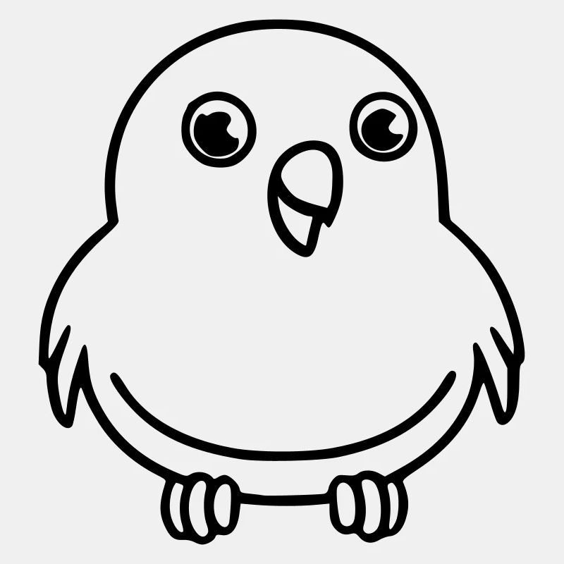 Chubby canary as vector illustration