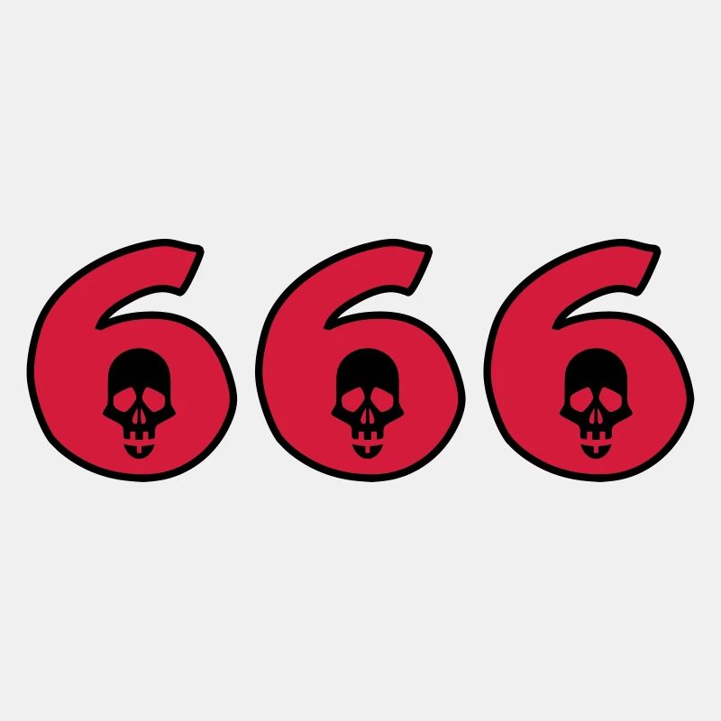666 - Diable - Crâne - Halloween