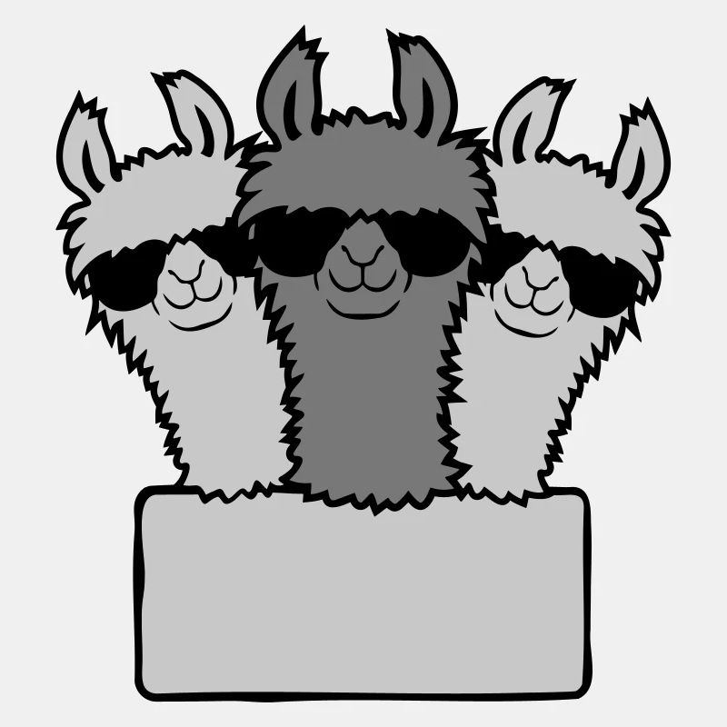 Leeres Schild Lamas Team