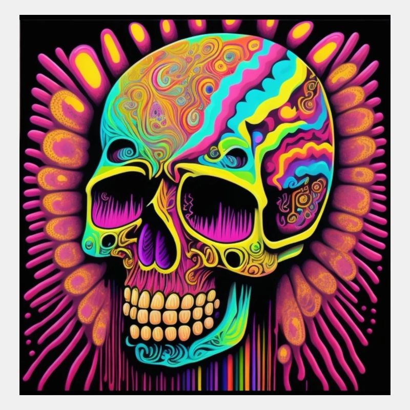 Psychedelischer Schädel