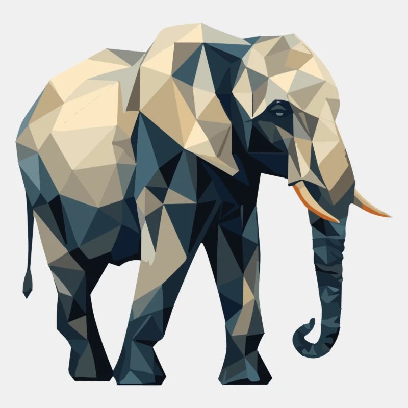 Style d’origami d’éléphant