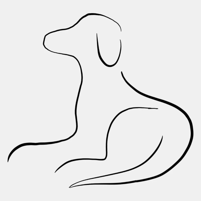 Hund liegend