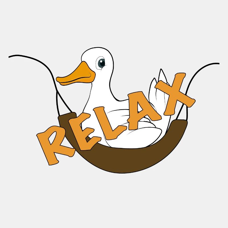 Lustige Ente Spruch Relax