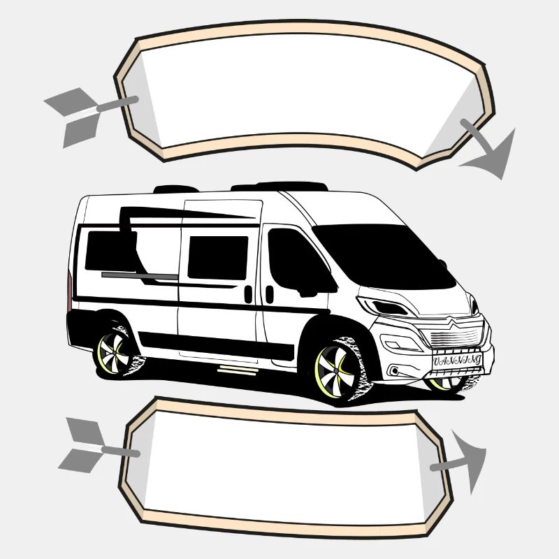 Van WS mit leerem Banner Pfeil