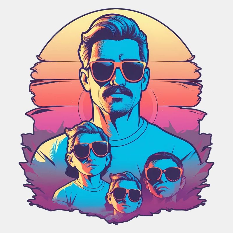 Cool Dad with kids