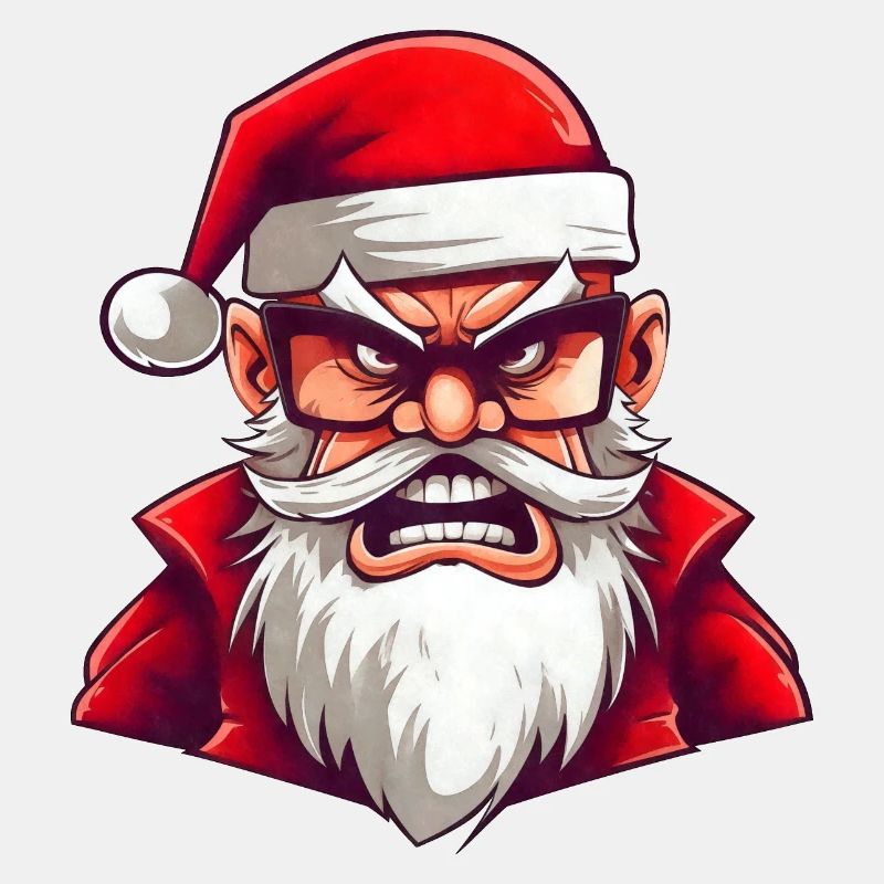 Lustiger wütender Weihnachtsmann