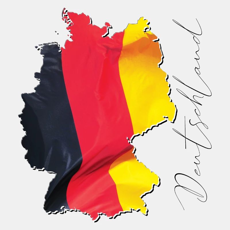 Germany flag in the Germany map DE
