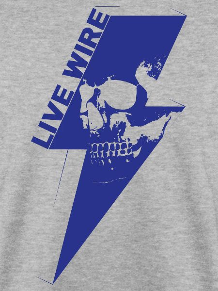 Live Wire Totenkopf Blau