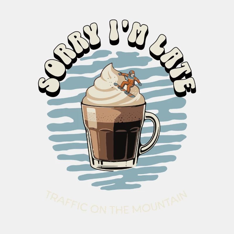 Snowboarder auf Kaffee