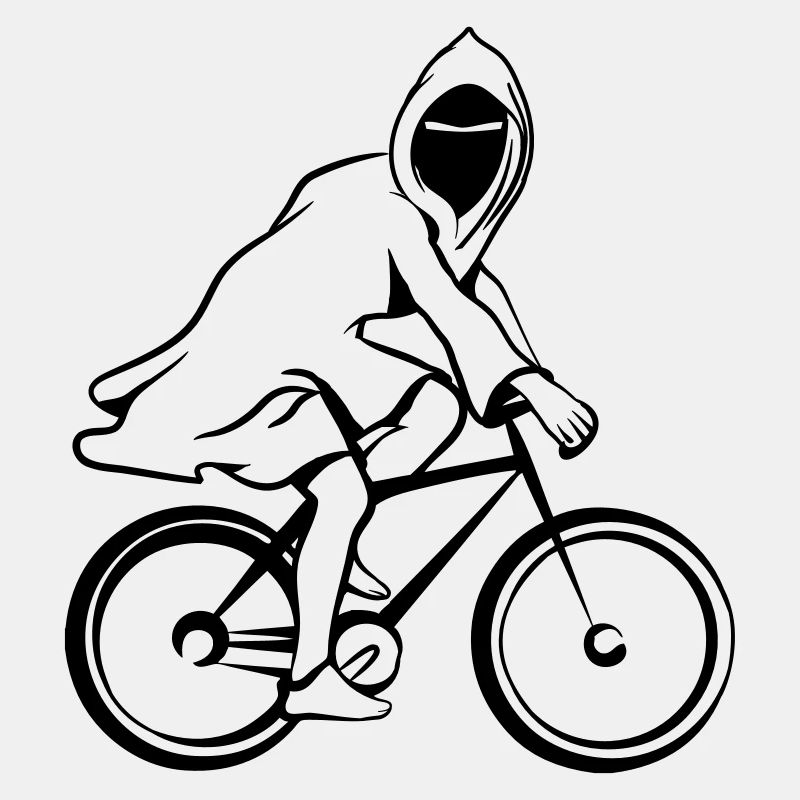 fahrrad gespenst geist witzig