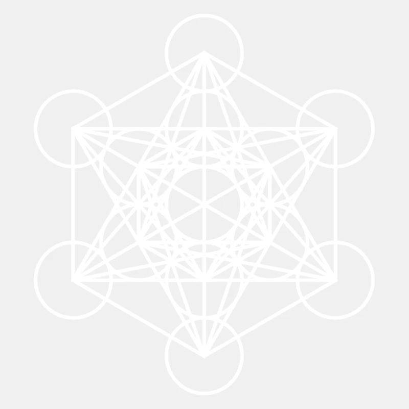 metatron cube white Würfel Geschenkidee