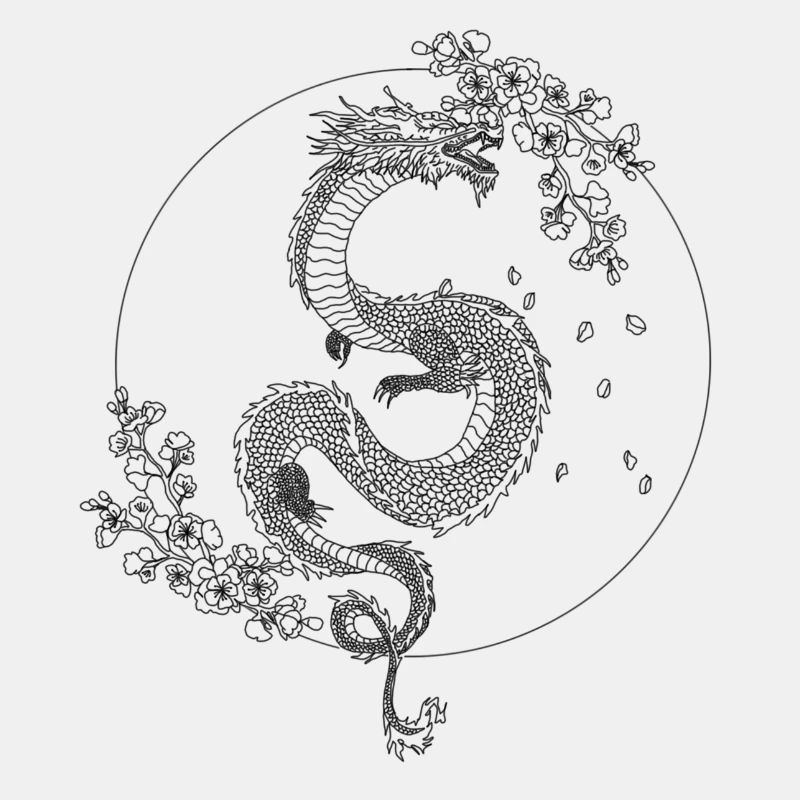 schwarzer Drache