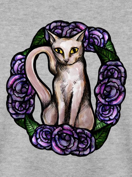 Weiße Katze Lila Rose