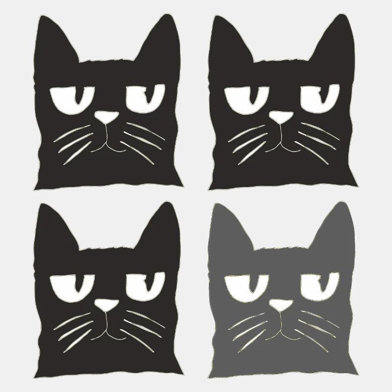 katzen 4 schwarz
