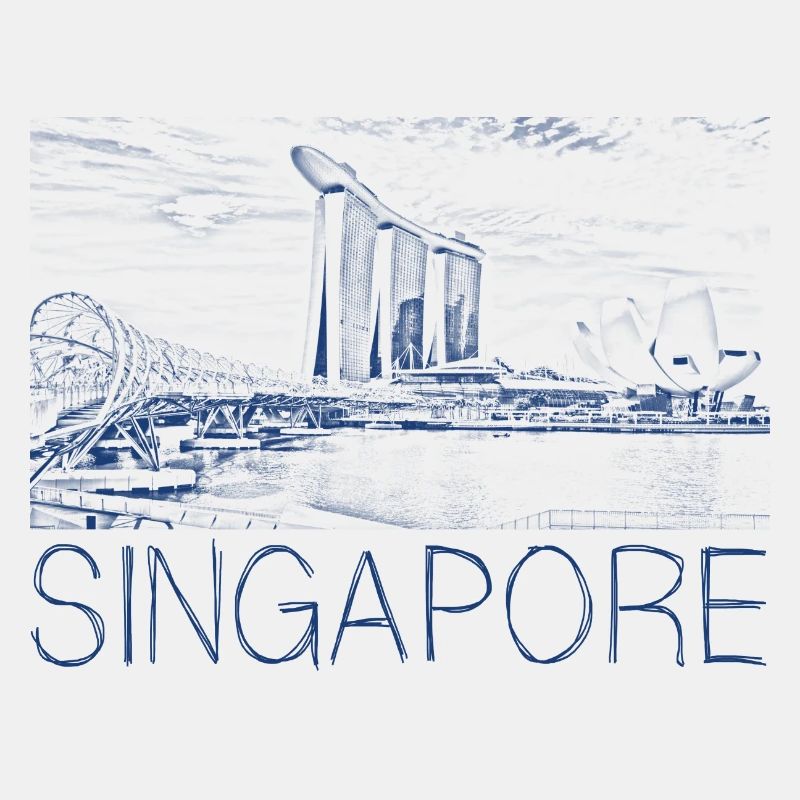 Stiftzeichnung Singapur