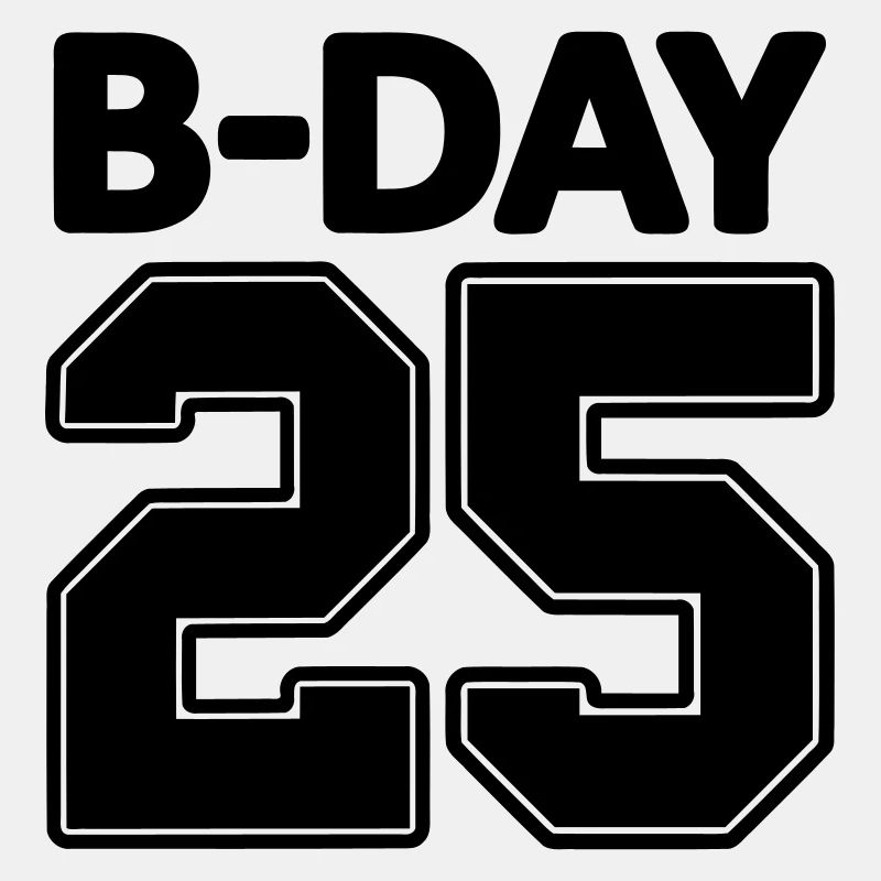 Numéro Shirt 25/25 ans numéro de maillot Bday