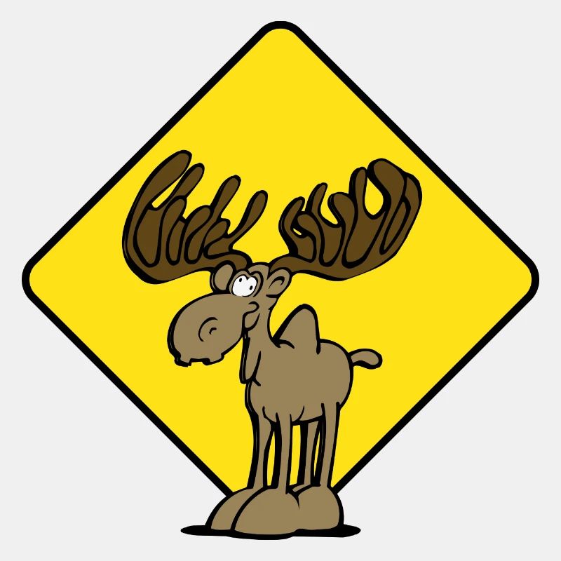 Caution Moose Moose