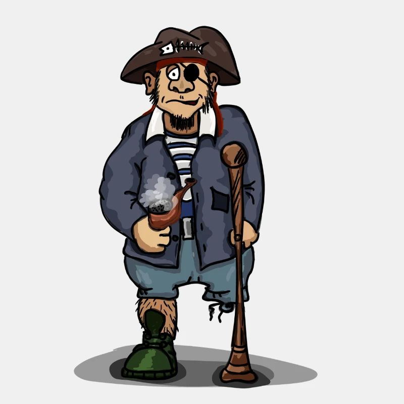 Pirate avec une jambe de bois idée cadeau eyepatch