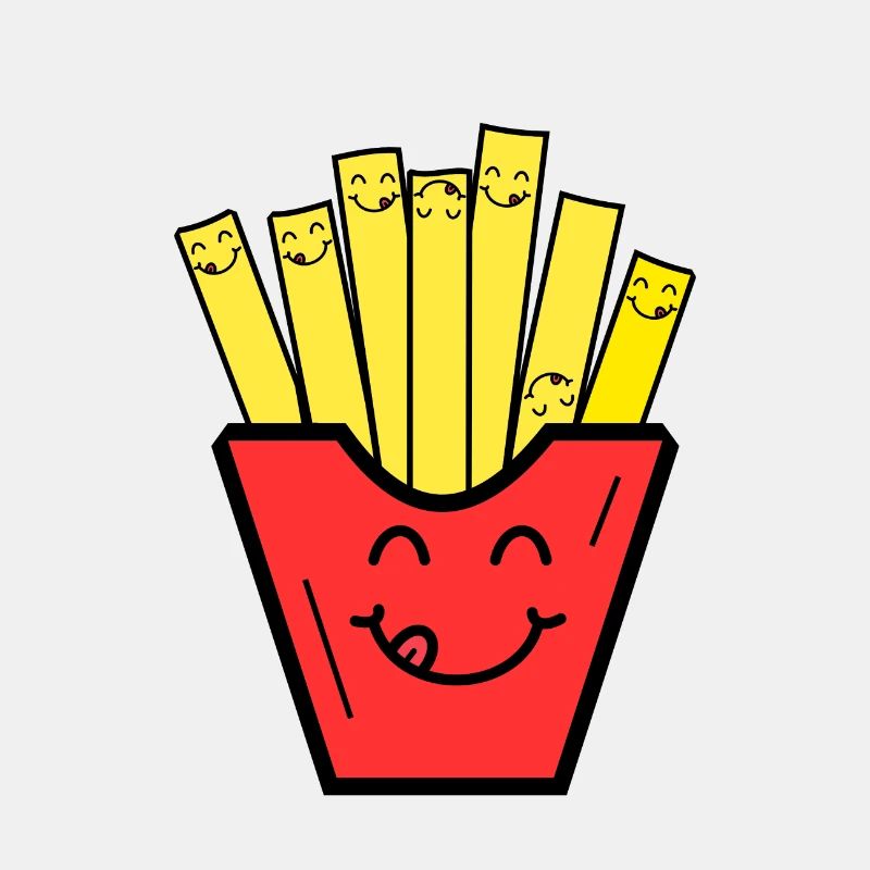 Pommes Essen Geschenk idee Kinder Fast food