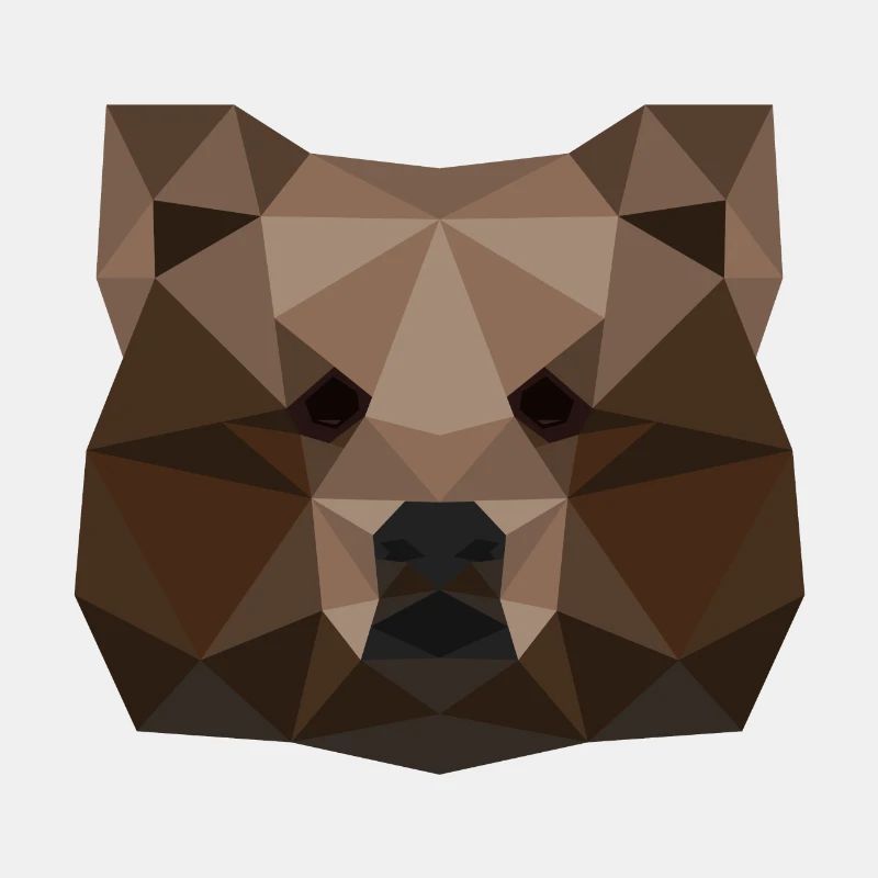 Bär geometrisch Geschenk idee bear Braunbär Tier