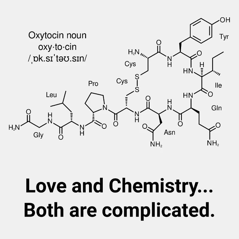 Formule développée de la chimie de l'ocytocine