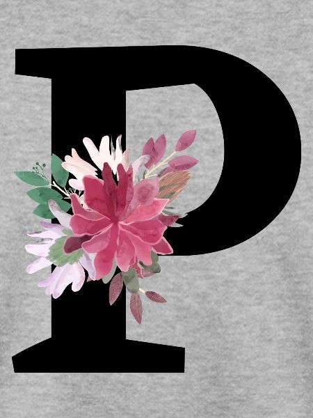Buchstabe p blumig