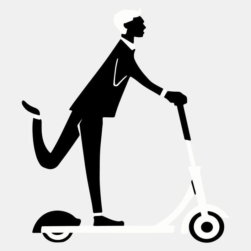 Man on a scooter