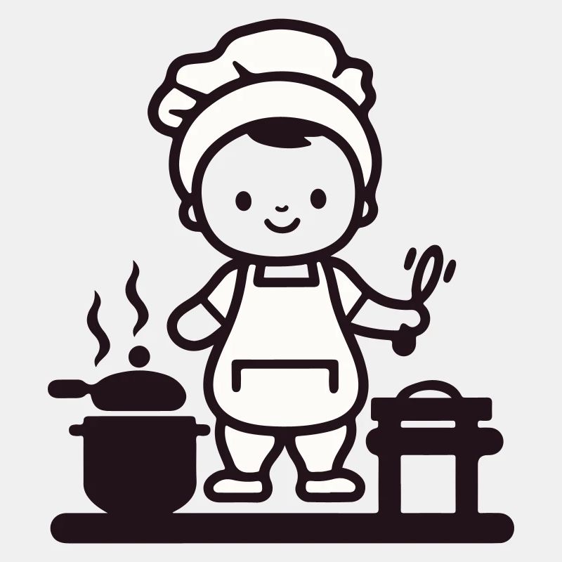Kleiner Chefkoch in Aktion