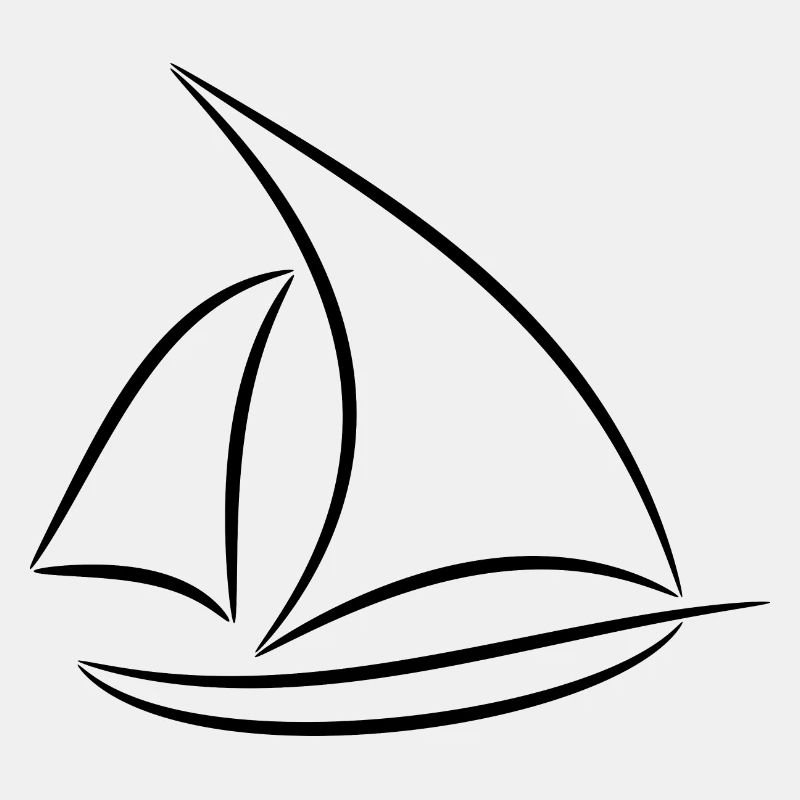 Segelschiff 3 Schwarz