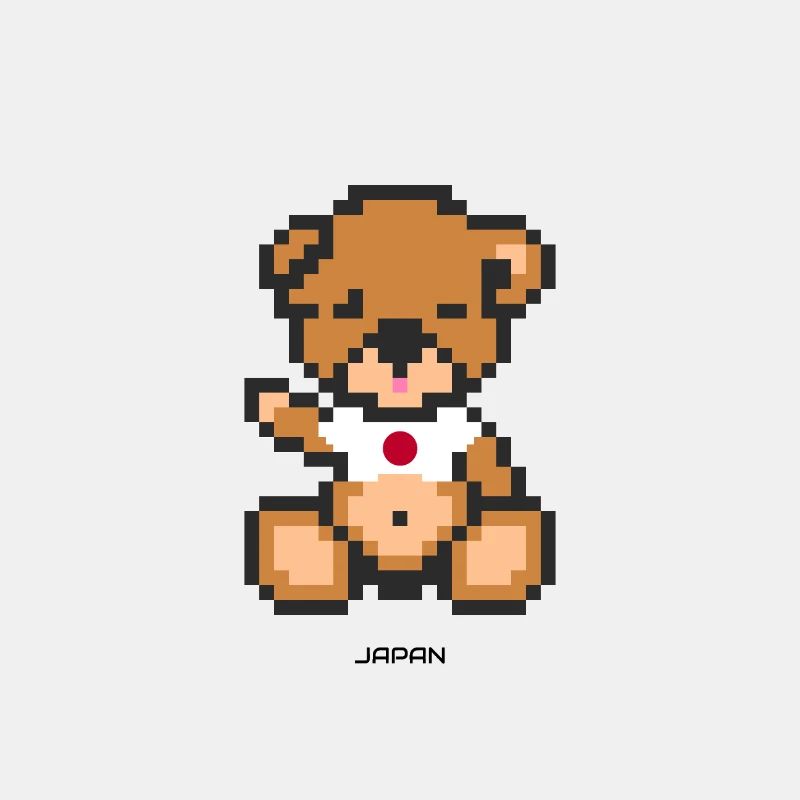 Pixel Bär Japan