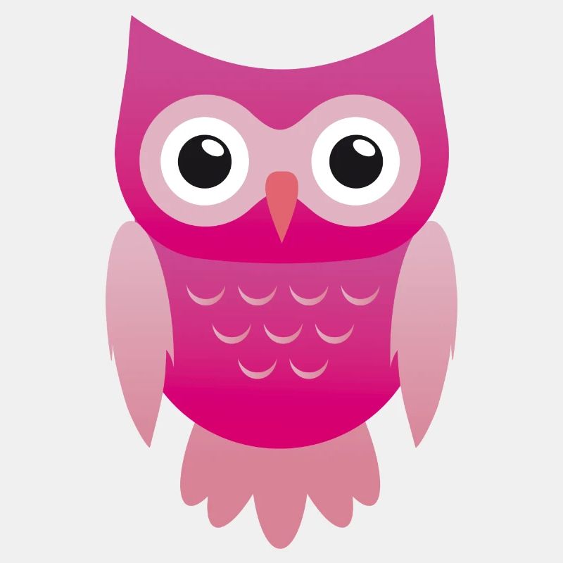Comic Eule pink im Vector Design