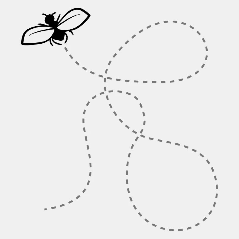 Fliege Gestrichelte Linie