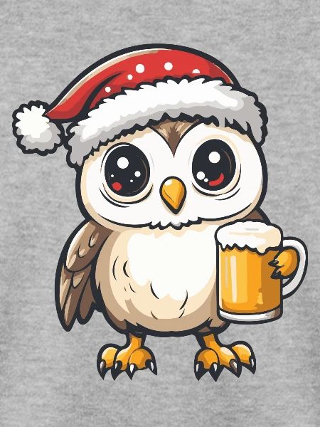Eule Weihnachten Bier