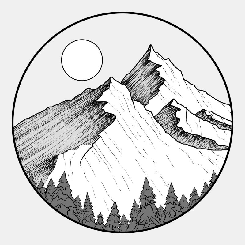 Mountain round logo