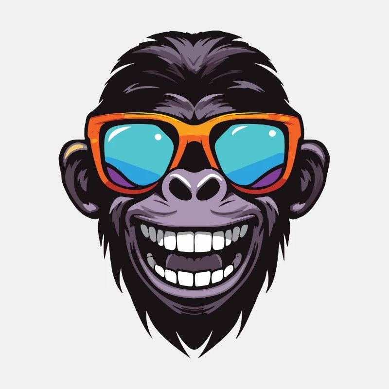 Monkey Hipster Cool Party