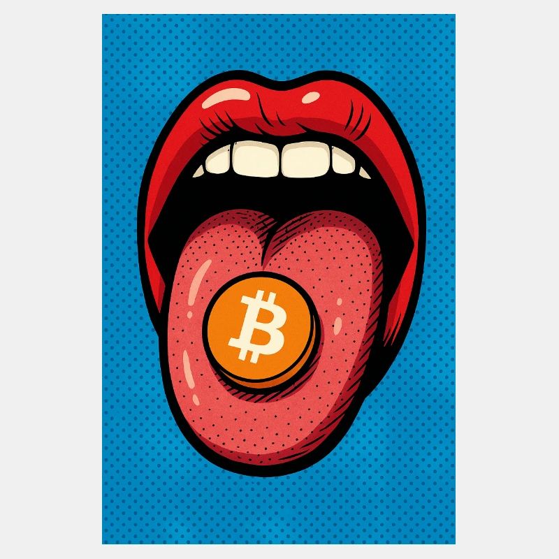 Pop Art Bitcoin Motiv