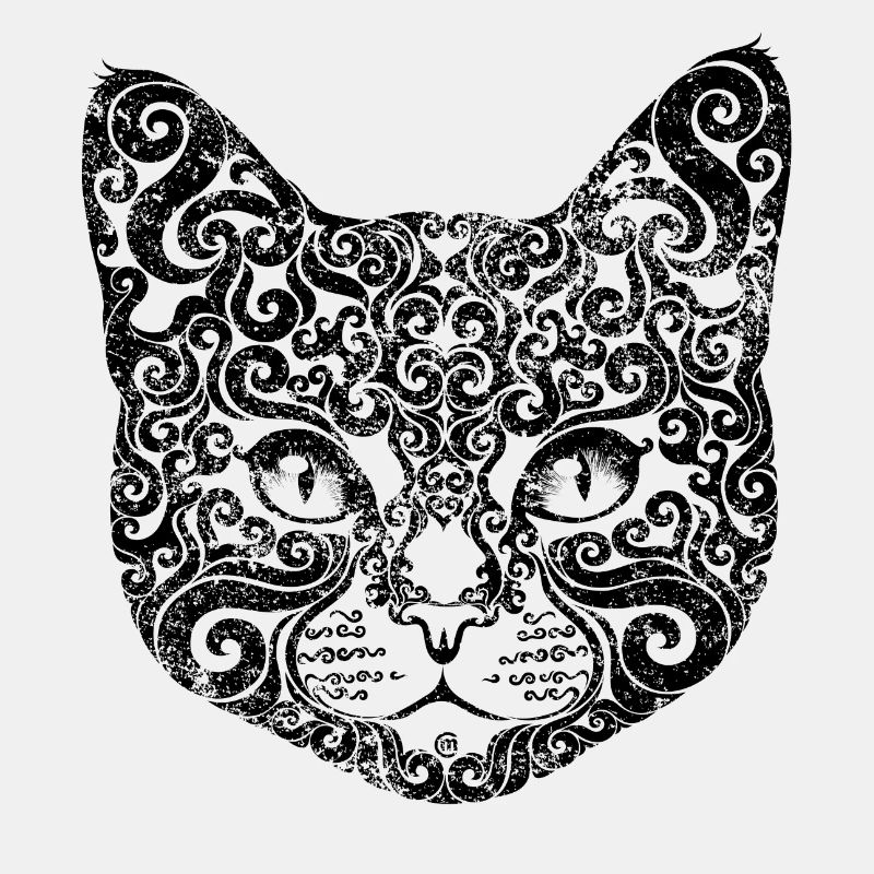 Swirly Katze (s/w)