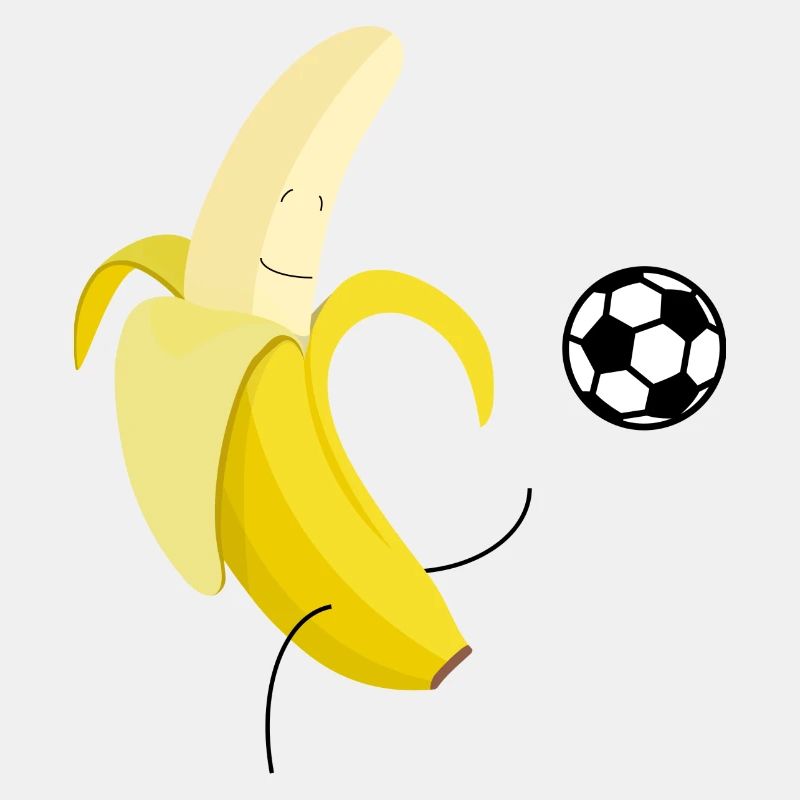 Banane spielt Fußball