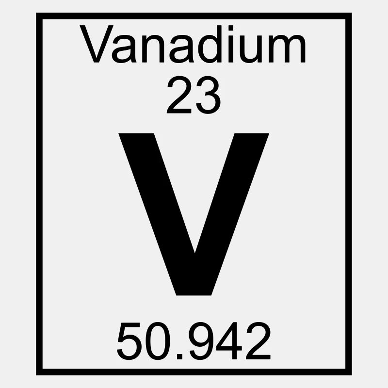 Periodic table element 23 - V (vanadium) - BIG