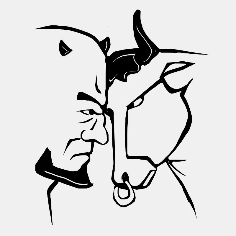 Bull and devil